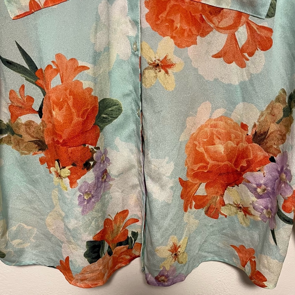 CALVIN KLEIN Floral Button Down Shirt - Picture 5 of 12